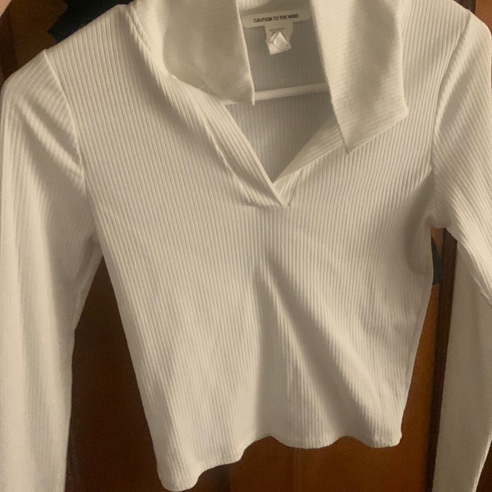 White collar long sleeve